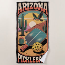 Toalha De Praia Pickleball ARIZONA PICKLEBALL Deserto 