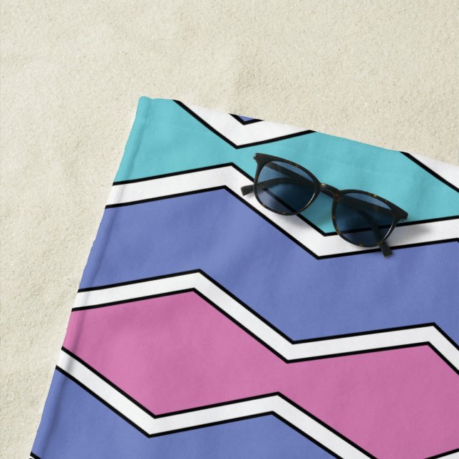 Toalha De Praia Picos vibrantes ZigZag (In Situ)