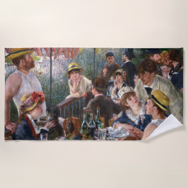 Toalha De Praia Pierre-Auguste Renoir - Luncheon do Partido Barco (Frente)