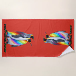 Toalha De Praia Pinguins Orgulhosos Unidos