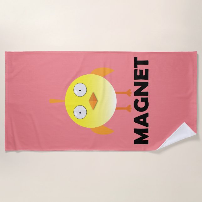Toalha De Praia Pintinho Magnet - Beach Towel (Frente)