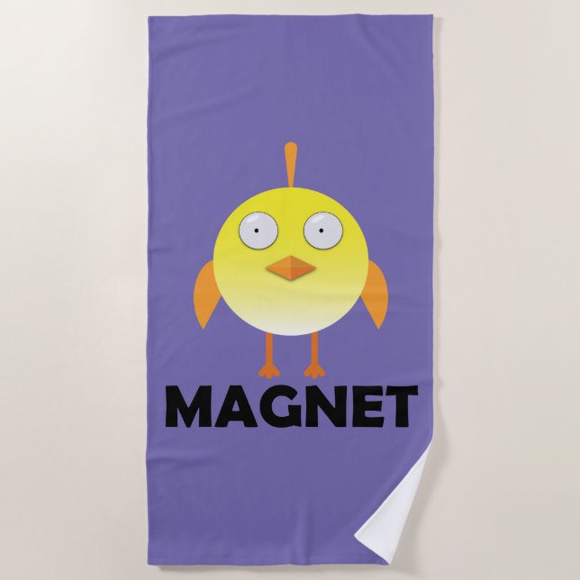 Toalha De Praia Pintinho Magnet - Beach Towel (Frente)