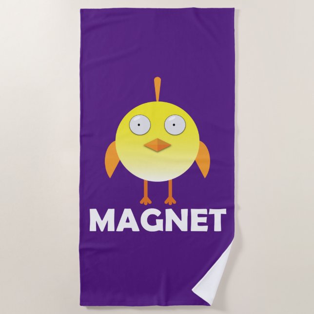 Toalha De Praia Pintinho Magnet - Beach Towel (Frente)