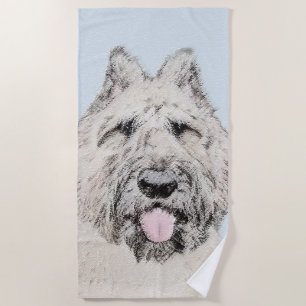 Toalha De Praia Pintura Bouvier des Flandres - Arte Cachorra Origi