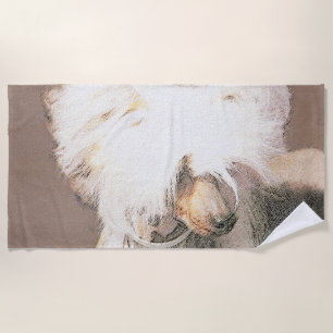 Toalha De Praia Pintura Chinesa Sem Cabelo Penteada Original Dog A