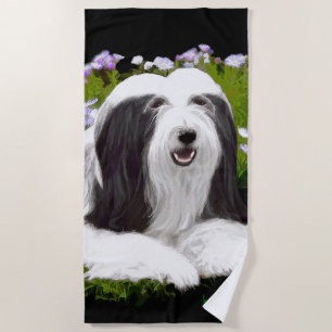 Toalha De Praia Pintura Collie com Manteiga - Arte Cachorra Origin