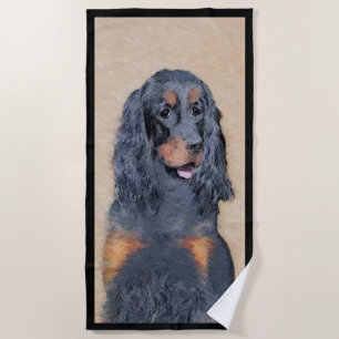 Toalha De Praia Pintura de Gordon Setter - Arte de Cachorro Origin