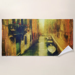 Toalha De Praia Pintura do Canal de Veneza