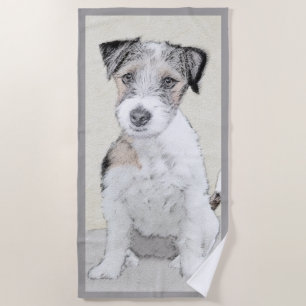 Toalha De Praia Pintura grossa de Russell Terrier - Arte original