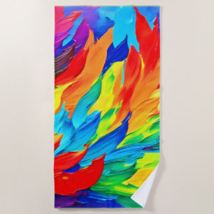 Toalha De Praia Pintura por Abstrato de expressão vibrante