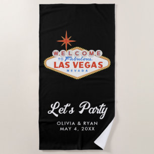 Toalha De Praia Piscina de Boas-vindas Bag Gift Favor de Las Vegas