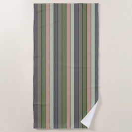 Toalha De Praia Pistachio Nut Shell Green Peach Stripes