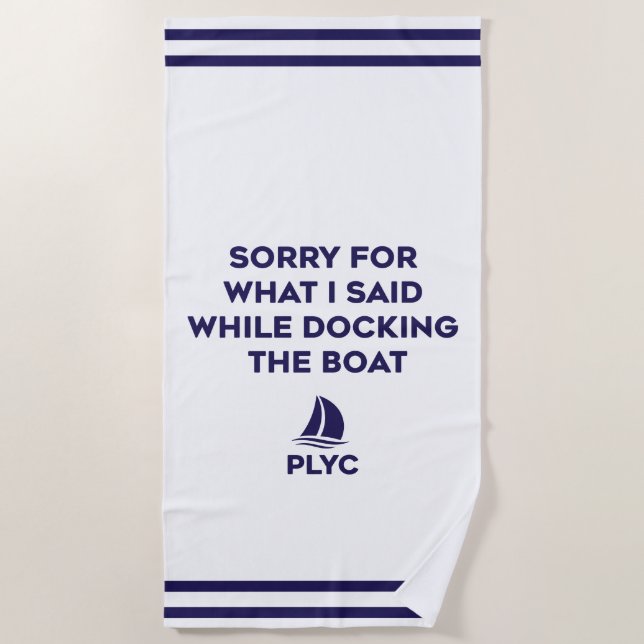 Toalha De Praia PLYC Boat Docking Towel (Frente)