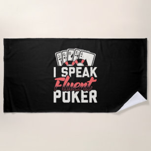 Toalha De Praia Poker Lover I Fala Fluent Poker