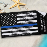 Toalha De Praia Policiais Rezam para Personalizar Linha Azul Fino<br><div class="desc">A Torre Prayer Beach do Policial em uma linha azul moderna Bandeira Americana em cores de bandeira policial. Esta toalha de praia de oração policial é um presente único e perfeito para todos os policiais e polícias, presente de formatura na academia de polícia e presentes de policial. Personalize esta toalha...</div>