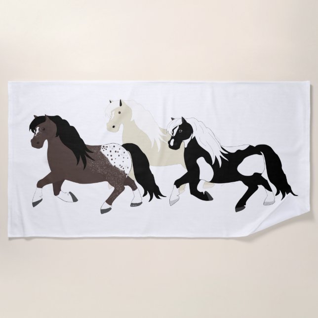 Toalha De Praia Ponies Beach Towel (Frente)