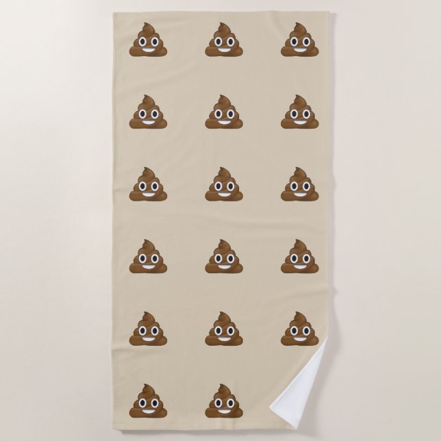 Toalha De Praia Poop Emoji (Frente)