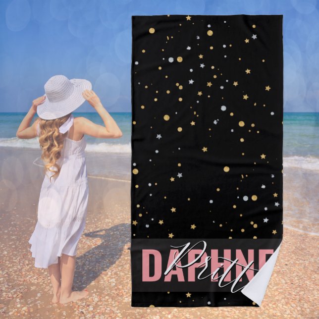 Toalha De Praia Praia Assinatura, moda "Daphne Pritti" chic DK ("Daphne Pritti" Beach Towel)
