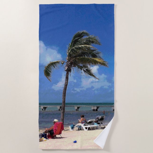 Toalha De Praia Praia com Palm de Coconut (Frente)
