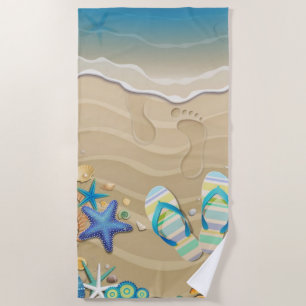 Toalha De Praia Praia da sandália