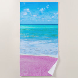 Toalha De Praia Praia de areia rosa