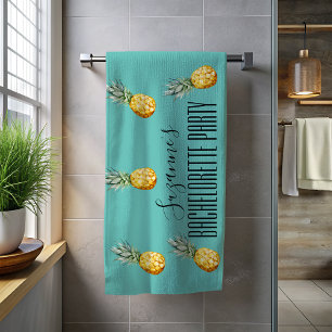 Toalha De Praia Praia do Fim de Semana da festa de solteira