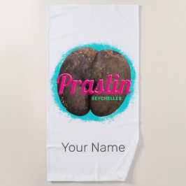 Toalha De Praia Praslin Seychelles Oceano Índico Vintage Souvenir