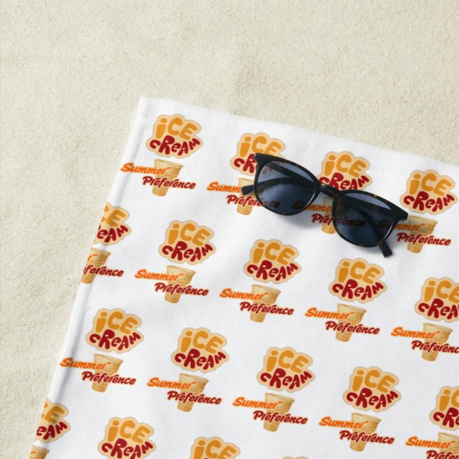Toalha De Praia preferência de verão sorvete (In Situ)