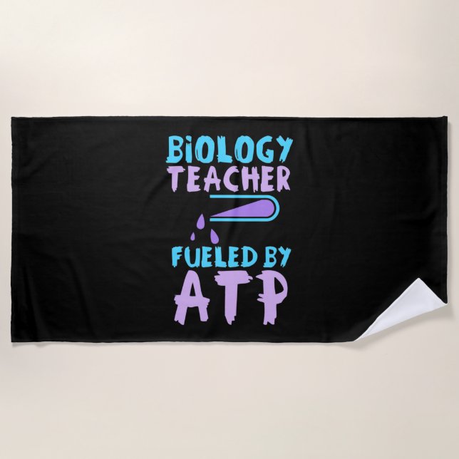 Toalha De Praia Presente cientista | Professores De Biologia Alime (Frente)