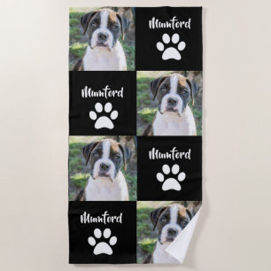 Toalha De Praia Presente de Fotografia Personalizada de Pet, Foto