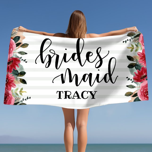 Toalha De Praia Presente de Noiva de Noiva de Bridesmaids (Bridesmaids' Gift Bachelorette Bridal Party Gift Beach Towel)