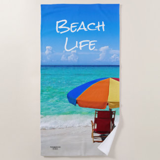 Toalha De Praia Presente do cliente Tropical Beach do logotipo da