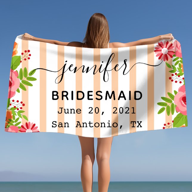 Toalha De Praia Presente para a despedida de solteira, Presente de (Wedding Gifts Bachelorette Party Gift, Wedding Beach Towel)