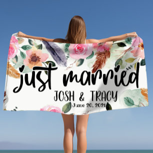 Toalha De Praia Presente Personalizado de Noivado Casamento Chá de