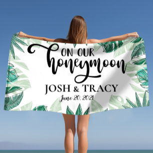 Toalha De Praia Presentes de Casamento de Honeymooning Vibes Honey