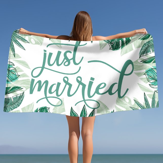 Toalha De Praia Presentes de casamento, Presentes para recém-casad (Wedding gifts, Newlywed gifts, Just Married Beach Towel)