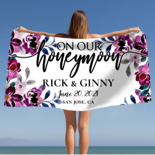 Toalha De Praia Presentes de lua de mel personalizados
