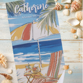 Toalha De Praia Presidente da praia pelo Oceano