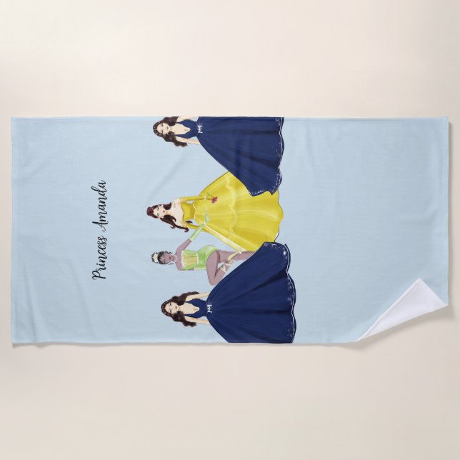 Toalha De Praia Princesa personalizada (Frente)