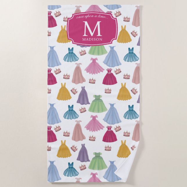 Toalha De Praia Princesa Veste Fairytale Menina (Frente)