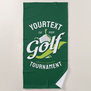 Toalha De Praia Pro Golfer NOME Troféu Torneio de Golfe