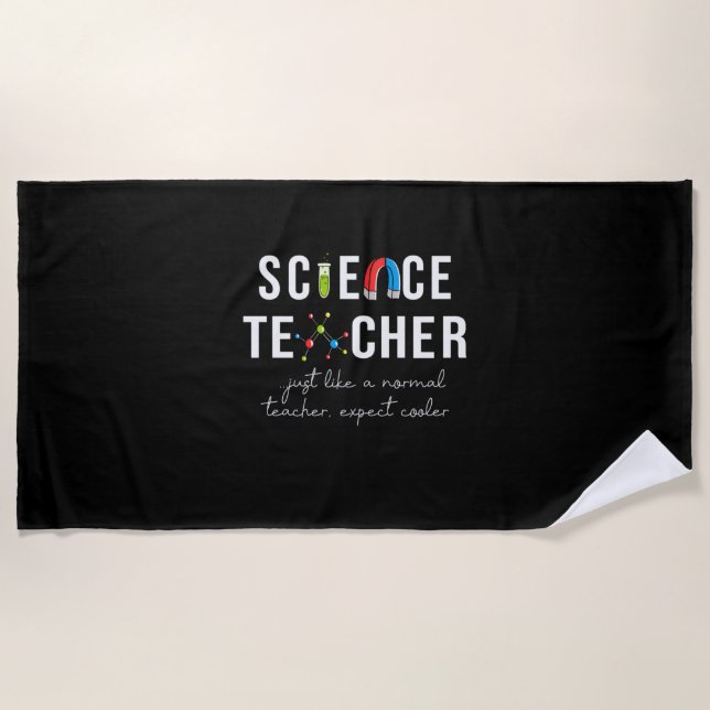 Toalha De Praia Professora em Ciências Presentes (Frente)