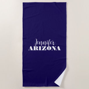 Toalha De Praia Profissional elegante moderno minimalista azul esc