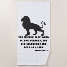 Toalha De Praia Proverbs 28:1 Bíblia Verse Cotação KJV Beach Towel