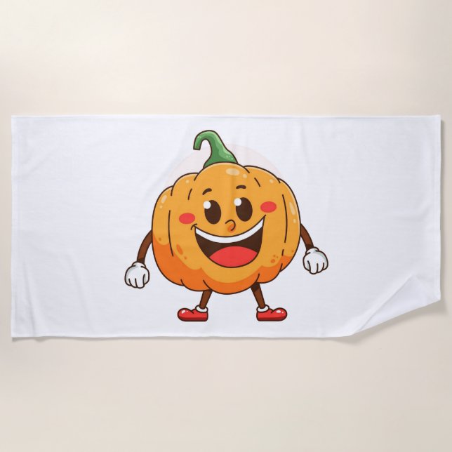 Toalha De Praia Pumpkin de Cartoon Bonito (Frente)