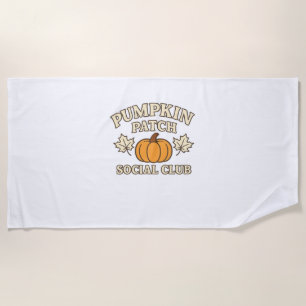 Toalha De Praia Pumpkin Patch Social Club - Estética Cozy Autumn