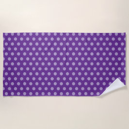 Toalha De Praia Purple Polka Dots 