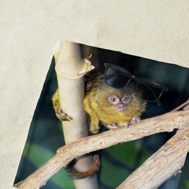 Toalha De Praia Pygmy Marmoset Tree Hugger, Beach Towel (In Situ)