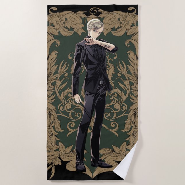 Toalha De Praia Quadro de Ornamentado Anime Draco Malfoy (Frente)