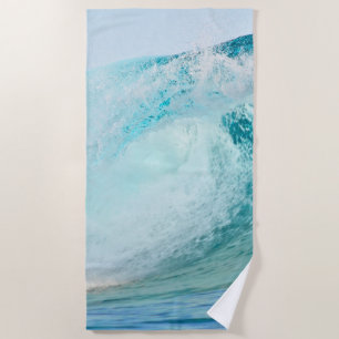 Toalha De Praia Quebra fresca da onda do azul de Oceano Pacífico